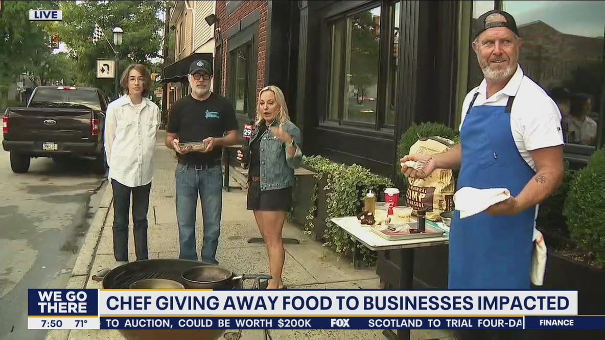 Chef giving away food to businesses impacted by Hurricane Ida