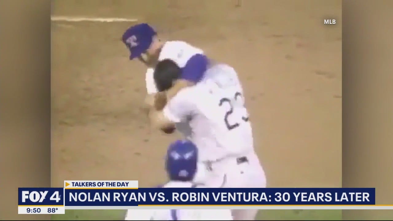 Nolan Ryan famously pummeled Robin Ventura 27 years ago