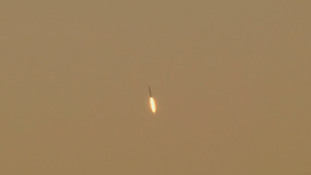 SpaceX launch over California skies