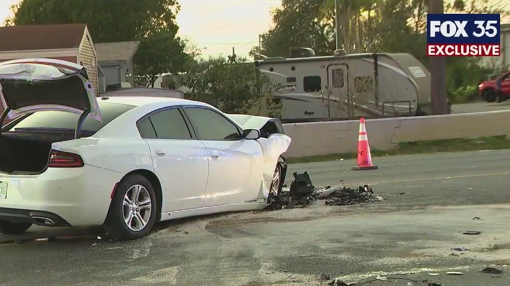 Car crashes into police cruiser and school bus injuring 3, including child