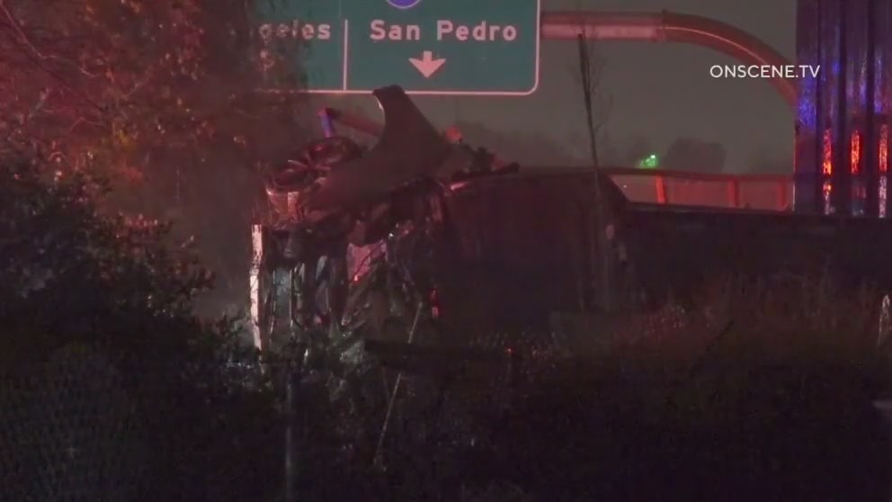 Fiery crash kills 2 on 105 Freeway in South LA
