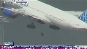 Tire falls off Boeing plane, hits car below