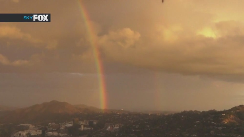 Double rainbow over Hollywood