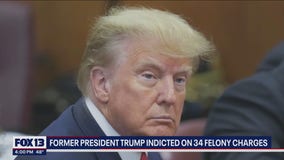 Trump charged with 34 felony counts in hush money scheme