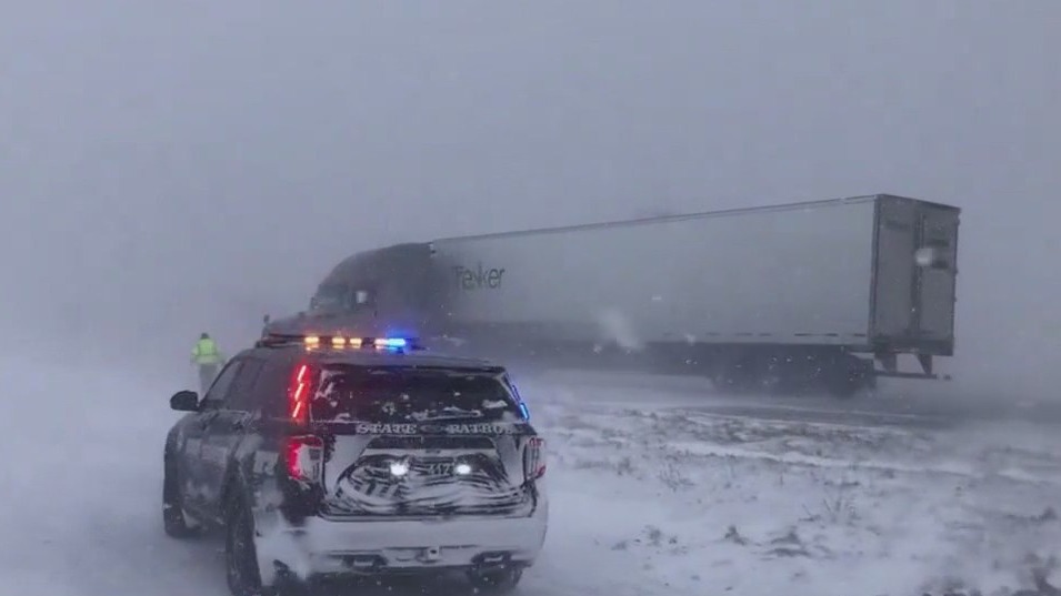 Blizzard, hail, and whiteout conditions grip parts of U.S.