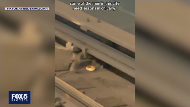 NYC subway rat shares donut with nearby rodent friend