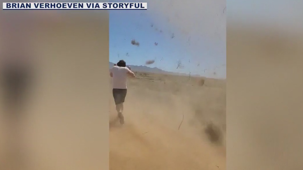 Inside of Arizona dust devil captured by storm chasers