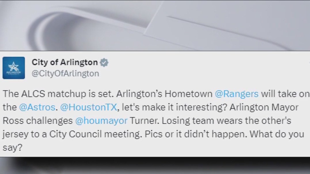 City of Arlington challenges Houston to wager for ALCS