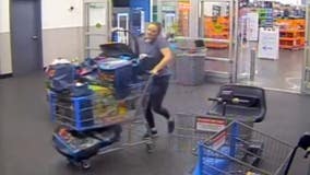 Woman steals cart full of Walmart products