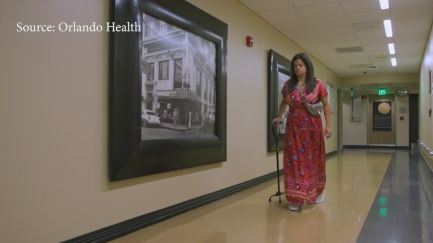 Florida woman paralyzed by COVID-19 walks again following rehab