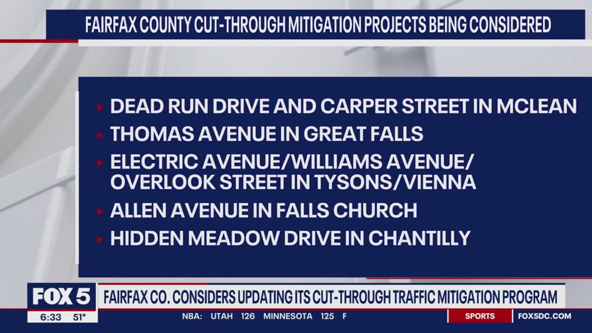 Fairfax County considers updating its cut-through traffic mitigation program