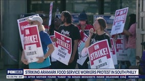 Hundreds of food service workers on strike against Aramark