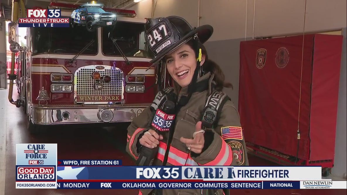 FOX 35 Care Force: Kristin Giannas speaks to a race car driver turned local firefighter