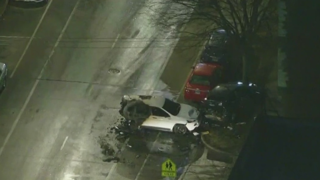 Car stolen in south suburbs crashed in Chicago's Chatham neighborhood