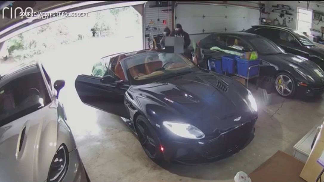 Masked thieves steal Aston Martin