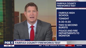 Fairfax tests July Fourth fireworks Tuesday from roof of high school