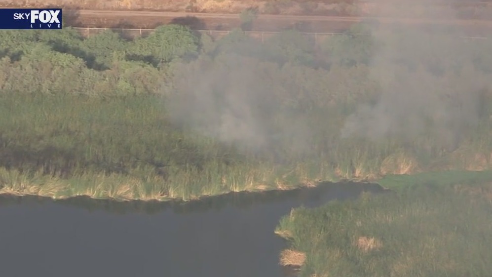 Fire burns near Salt River
