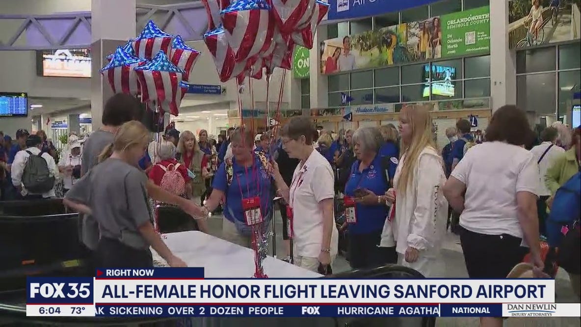 First all-female honor flight out of Florida heads to Washington D.C.