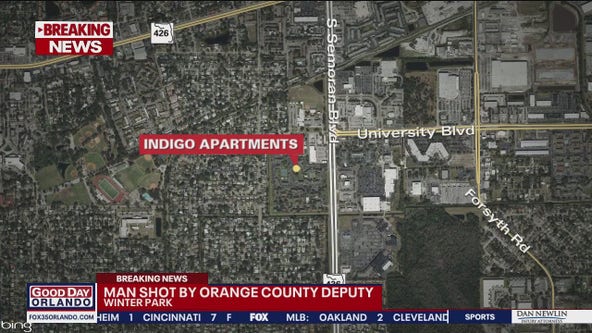 Man pointing gun at others shot by Orange County deputy, sheriff says