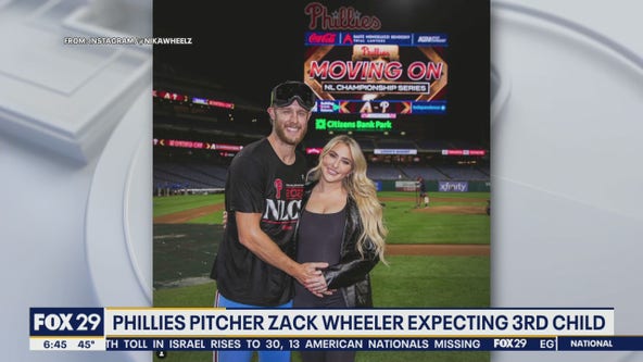 Phillies Zach Wheeler and wife announce baby No. 3