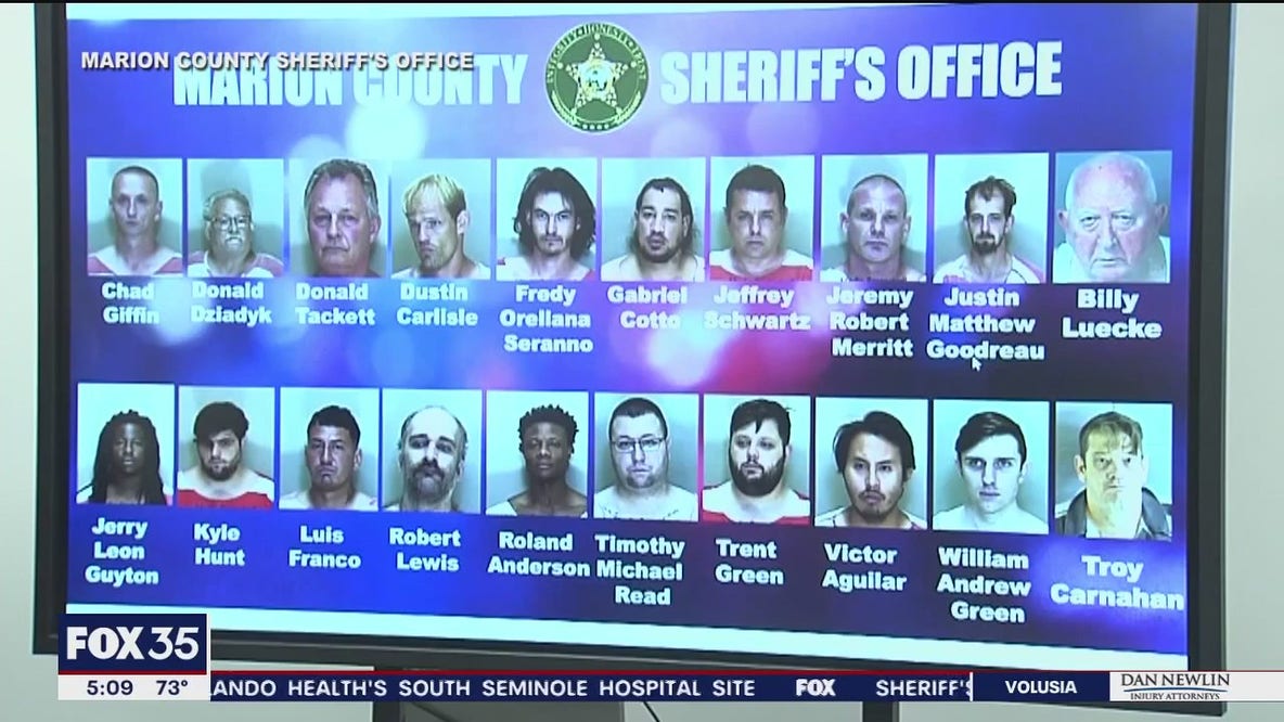 Official: 20 men arrested in online sex sting