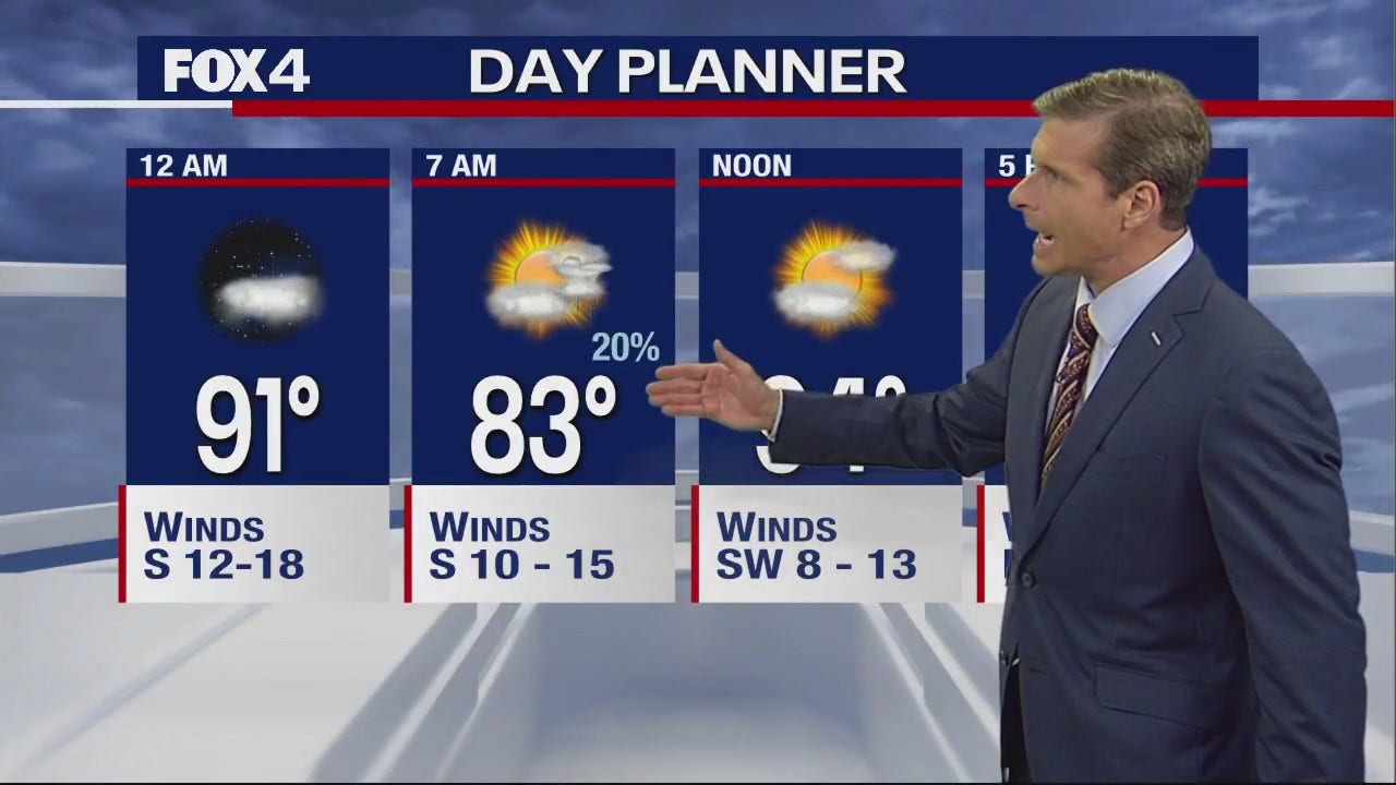 Dallas Weather July 15 overnight forecast