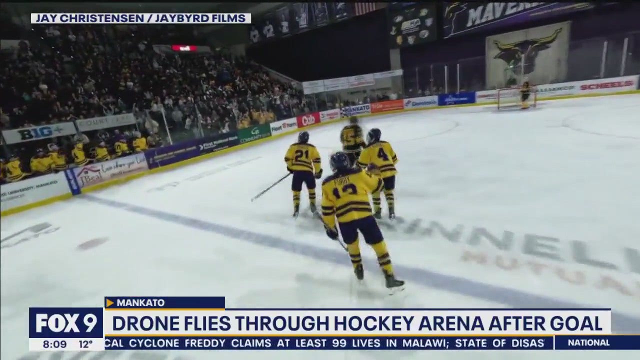 Drone Flies Through Minnesota Hockey Arena After Goal FOX 9 drone-flies-through-minnesota-hockey-arena-after-goal-fox-9