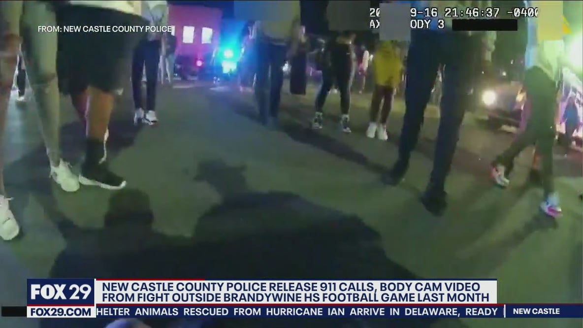 Police release 911 calls, body cam video from fight outside Brandywine High School football game