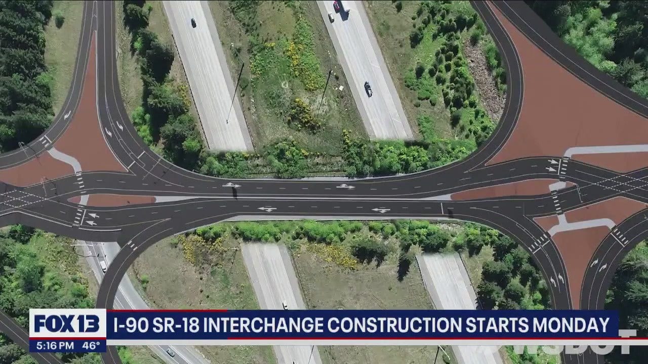 I 90 SR 18 Interchange Construction Starts Monday FOX 13 Seattle i-90-sr-18-interchange-construction-starts-monday-fox-13-seattle