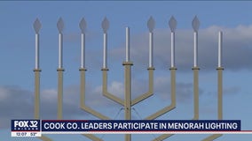 Cook County leaders participate in menorah lighting
