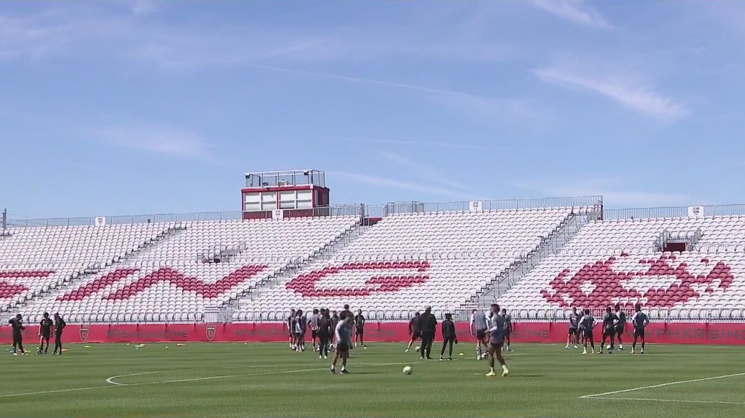 Phoenix Rising soccer team showing off their new home