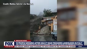 At least 12 missing after landslides in Italy