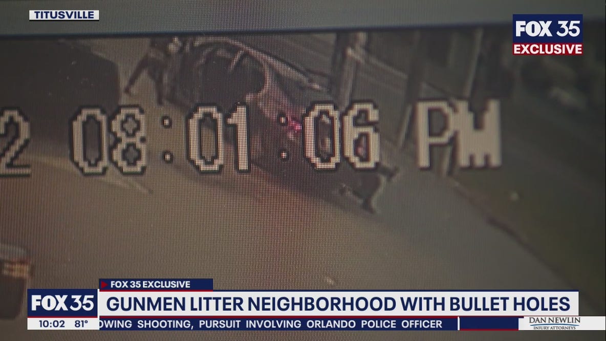 Surveillance video shows gunmen spray Titusville streets with bullets