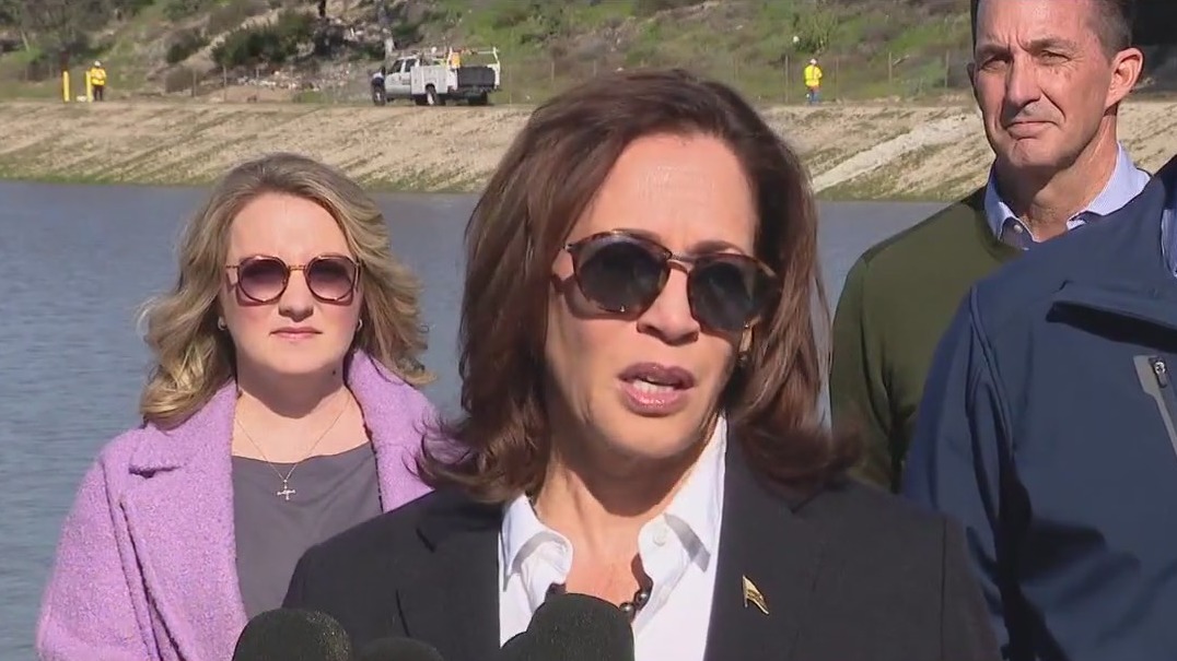 VP Kamala Harris visits LADWP facility that collects storm water