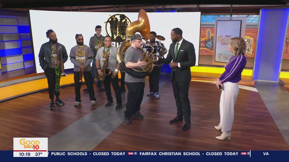 Celebrating Mardi Gras with Crush Funk Brass Band