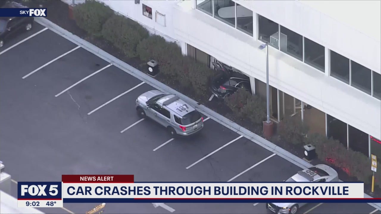 No injuries after vehicle crashes into Rockville building
