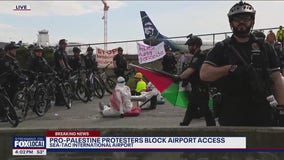 Pro-Palestine protesters block Sea-Tac Airport access