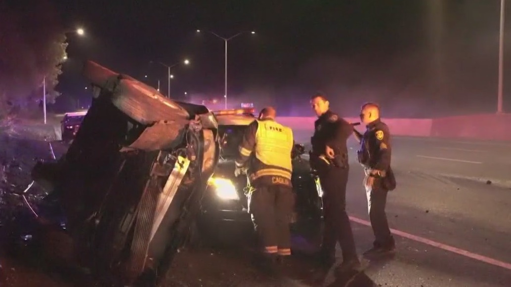 Slick roads in Orinda cause 2 car crashes involving Oakland patrol cars