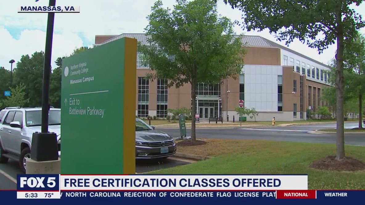 Free certification classes being offered at Northern Virginia Community College