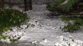 Snow still on the ground in Crescenta Valley; Kids spent Saturday making snowmen