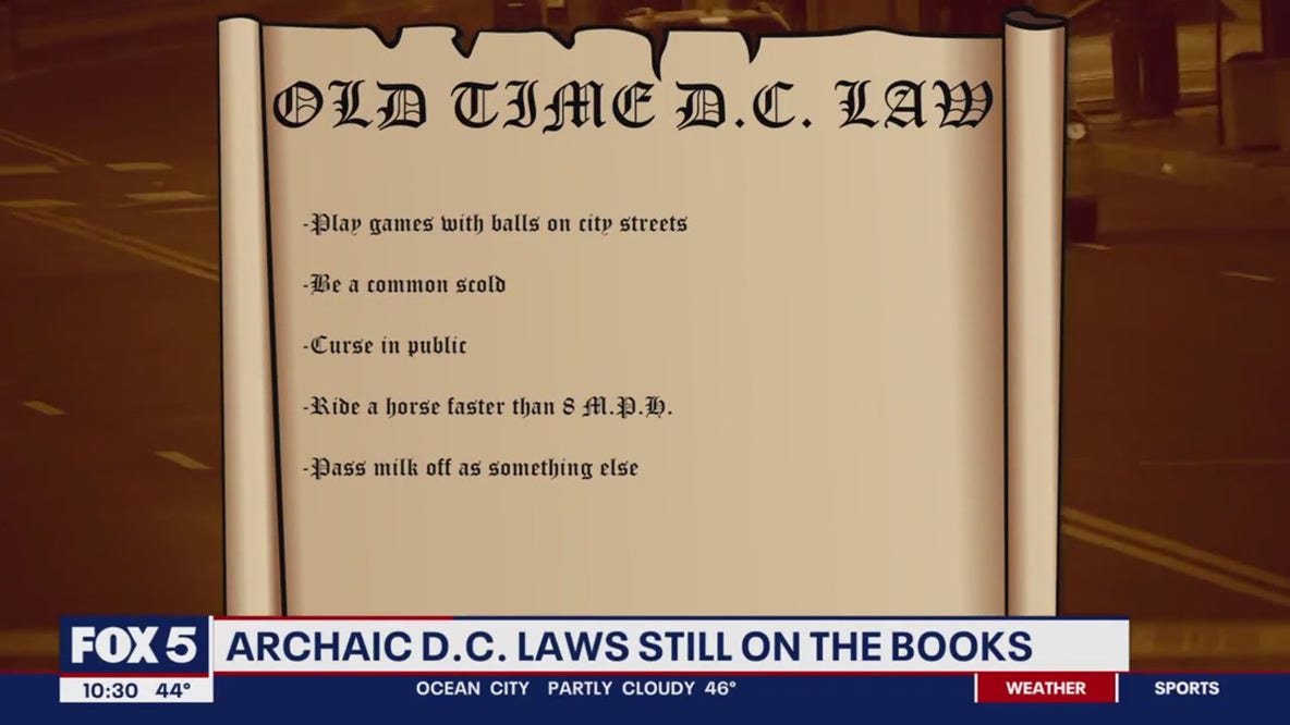These archaic DC laws are still on the books