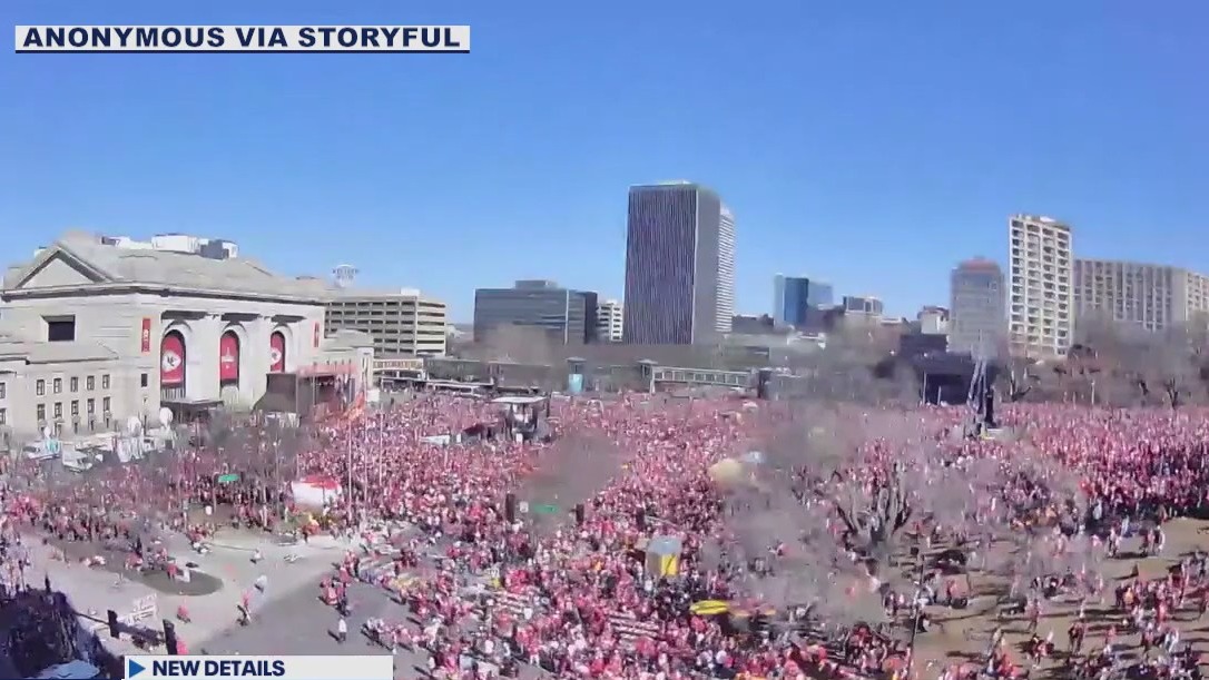 Moments shots went off at Chiefs parade