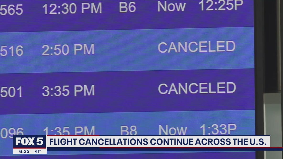 Flight cancellations continue across the U.S.