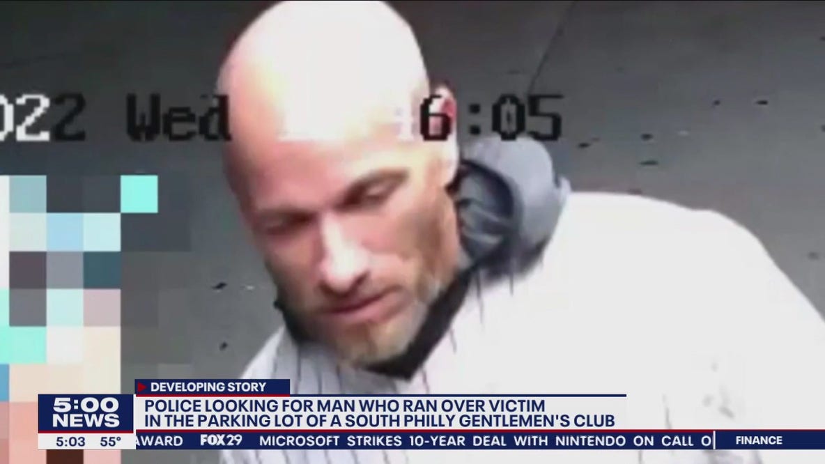 Video: Suspect wanted for running over man at Club Risque in South Philadelphia