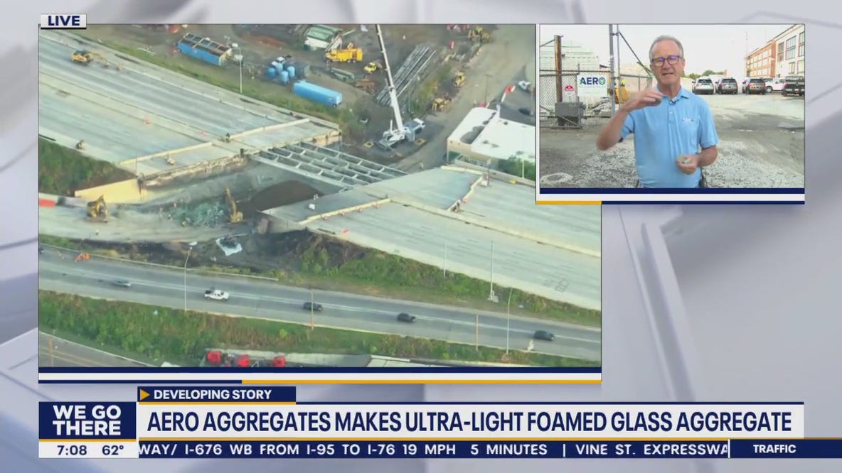 Aero Aggregates CEO explains process of making glass product for I-95 reconstruction