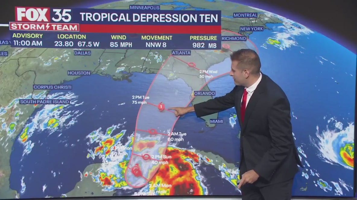 Tropical Depression 10 forms near the Gulf