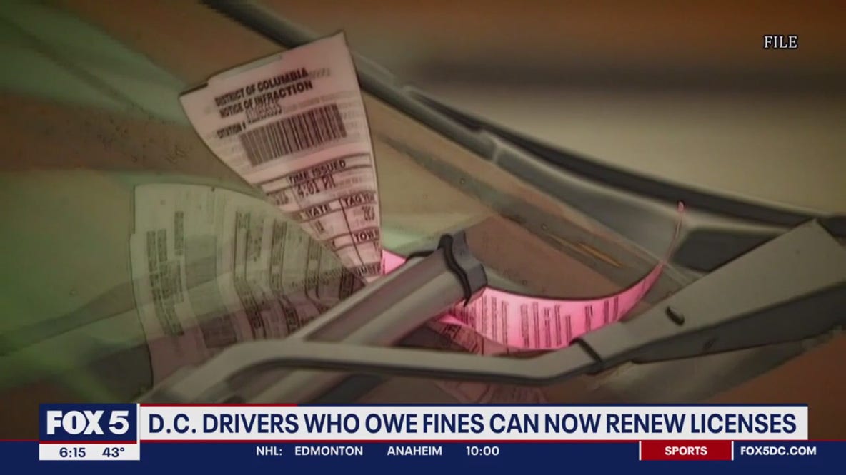 D.C. drivers who owe fines can now renew licenses
