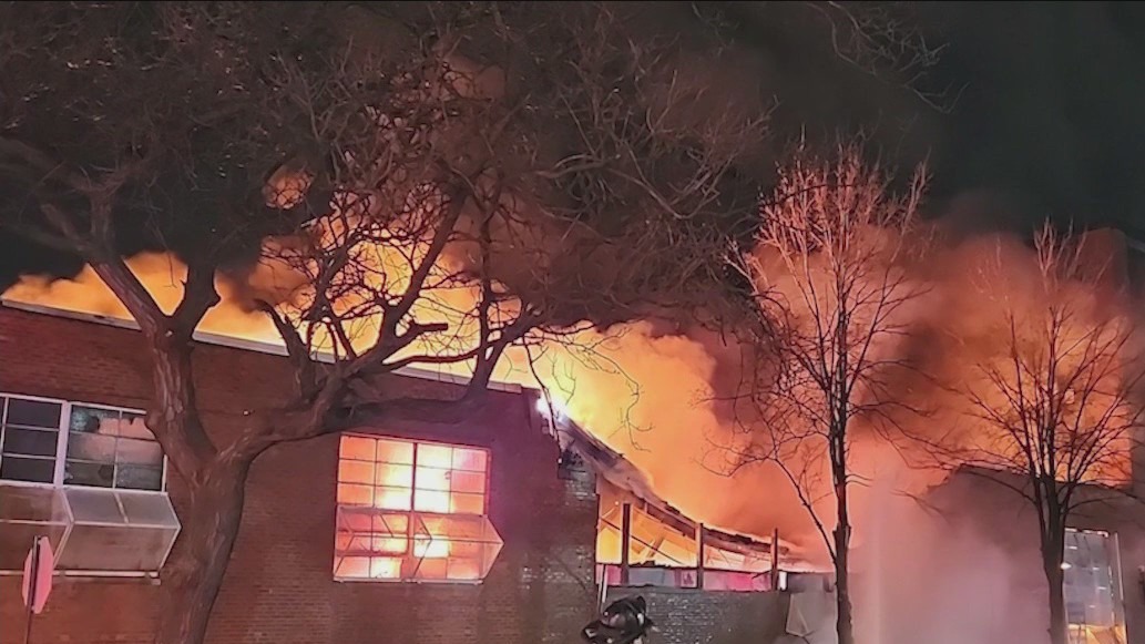 Firefighters battle massive warehouse fire in West Town