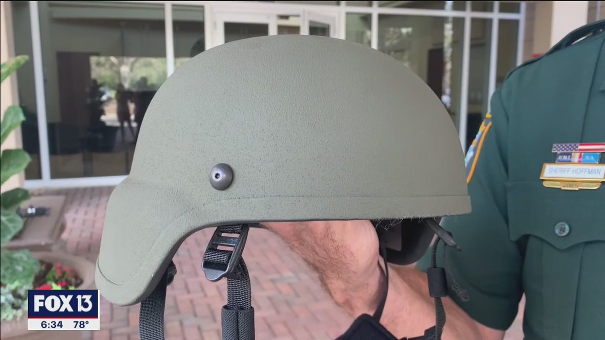 Sarasota sheriff donates helmets to Ukraine