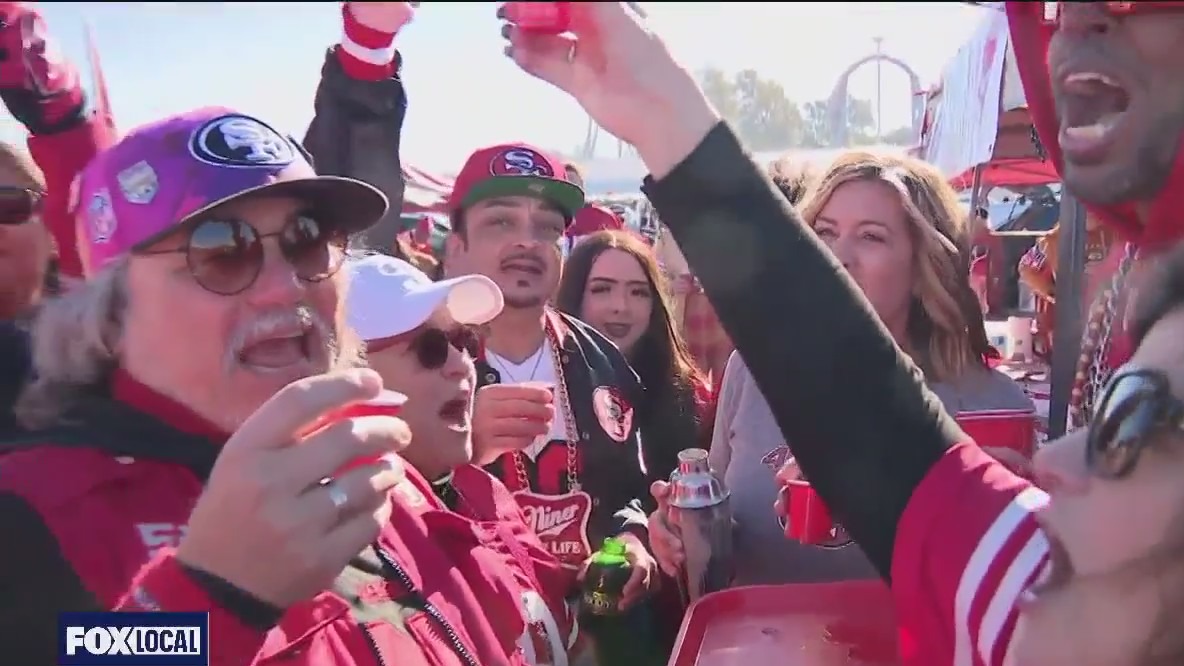 Niners fans tailgate at last game of the season at Levi's Stadium